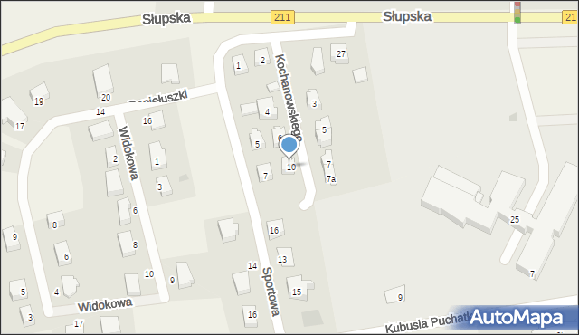 Sierakowice, Kochanowskiego Jana, 8, mapa Sierakowice