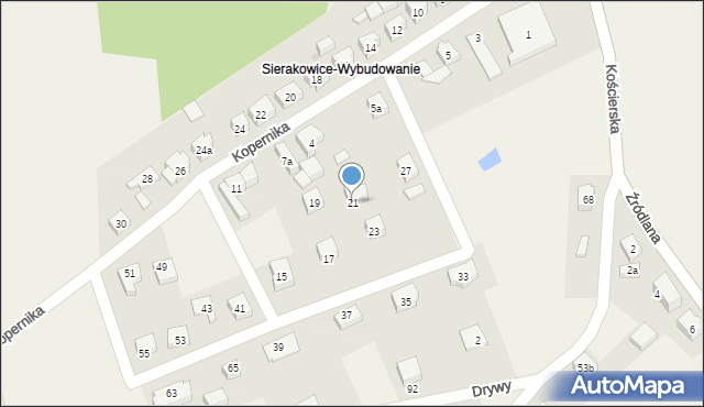 Sierakowice, Kopernika Mikołaja, 21, mapa Sierakowice