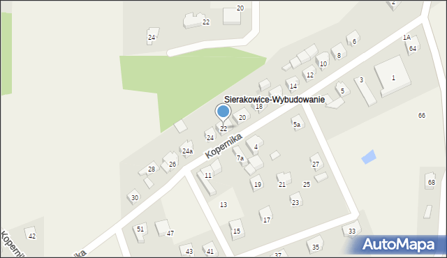 Sierakowice, Kopernika Mikołaja, 22, mapa Sierakowice