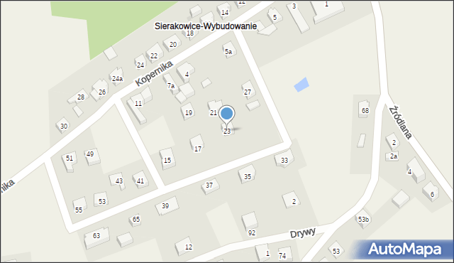 Sierakowice, Kopernika Mikołaja, 23, mapa Sierakowice