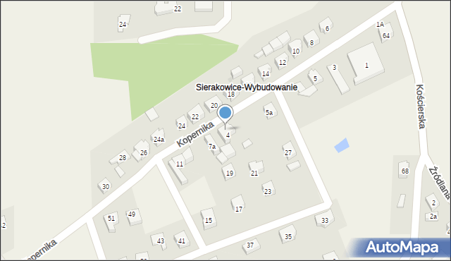 Sierakowice, Kopernika Mikołaja, 7, mapa Sierakowice