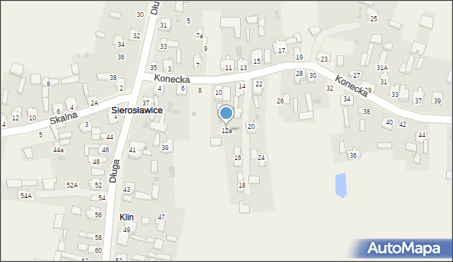 Sierosławice, Konecka, 12a, mapa Sierosławice