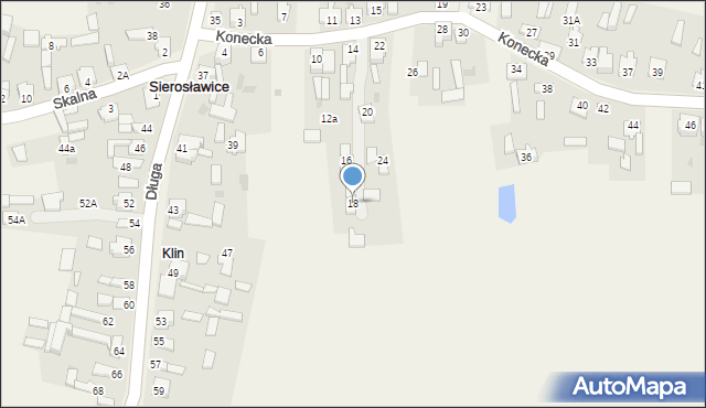 Sierosławice, Konecka, 18, mapa Sierosławice