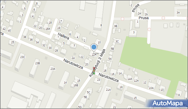 Sierpc, Konstytucji 3 Maja, 12A, mapa Sierpc