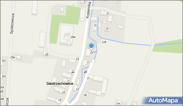 Siestrzechowice, Kopernika Mikołaja, 24, mapa Siestrzechowice
