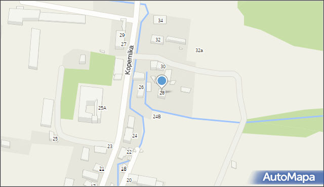 Siestrzechowice, Kopernika Mikołaja, 28, mapa Siestrzechowice