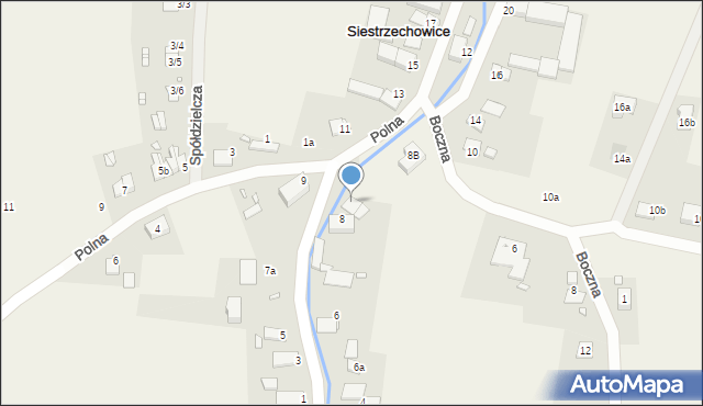 Siestrzechowice, Kopernika Mikołaja, 8A, mapa Siestrzechowice