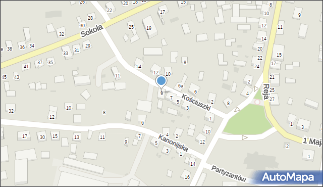 Skalbmierz, Kościuszki Tadeusza, gen., 9, mapa Skalbmierz