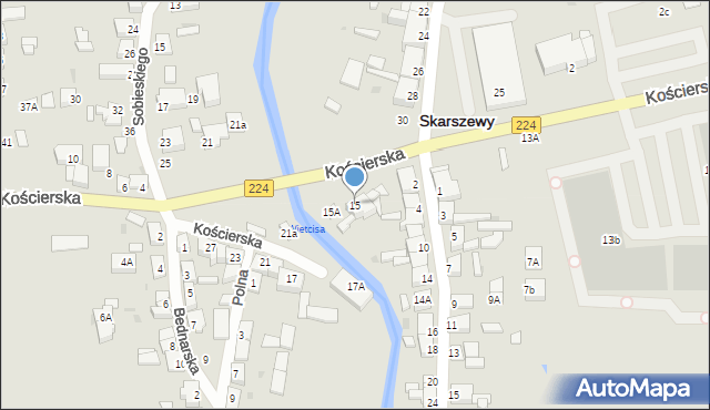 Skarszewy, Kościerska, 15, mapa Skarszewy