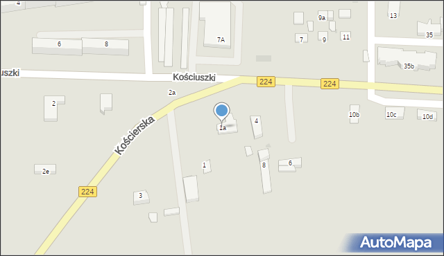 Skarszewy, Kościerska, 1a, mapa Skarszewy