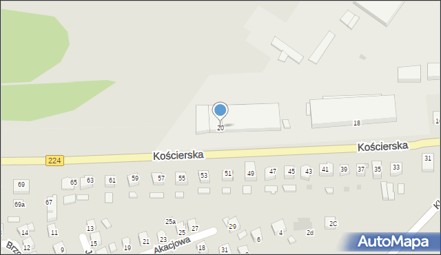 Skarszewy, Kościerska, 20, mapa Skarszewy