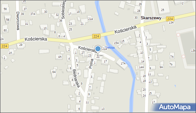 Skarszewy, Kościerska, 21, mapa Skarszewy