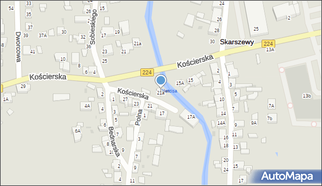 Skarszewy, Kościerska, 21a, mapa Skarszewy