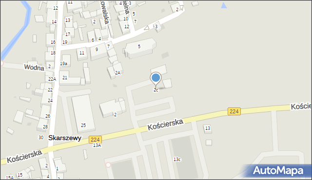 Skarszewy, Kościerska, 2c, mapa Skarszewy