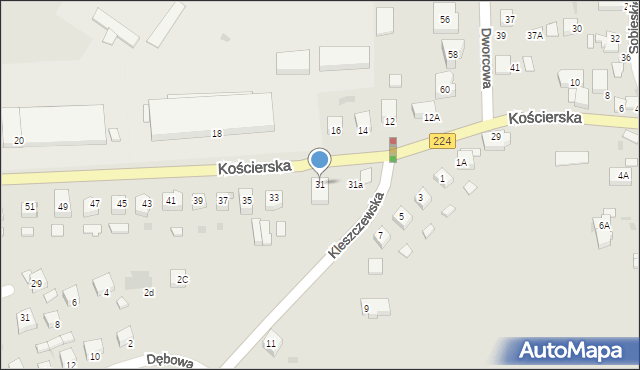 Skarszewy, Kościerska, 31, mapa Skarszewy