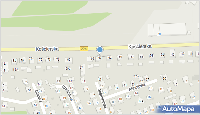 Skarszewy, Kościerska, 63, mapa Skarszewy