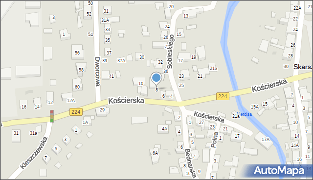 Skarszewy, Kościerska, 8, mapa Skarszewy