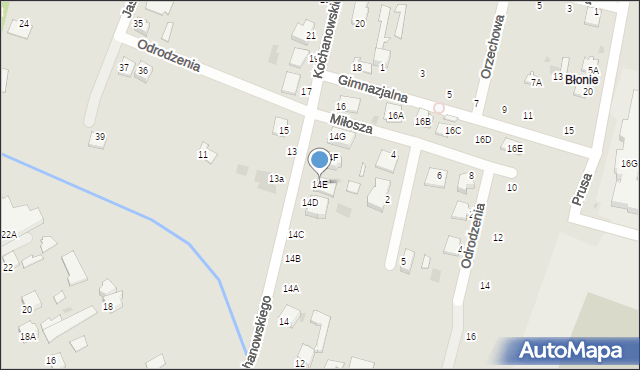 Skaryszew, Kochanowskiego Jana, 14E, mapa Skaryszew