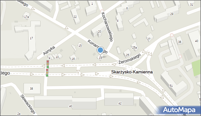 Skarżysko-Kamienna, Konarskiego, 13, mapa Skarżysko-Kamienna