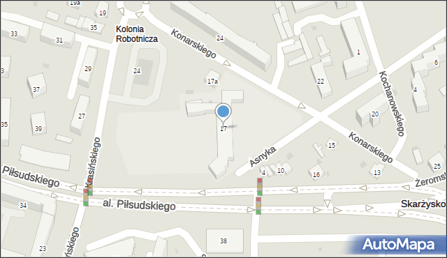 Skarżysko-Kamienna, Konarskiego, 17, mapa Skarżysko-Kamienna