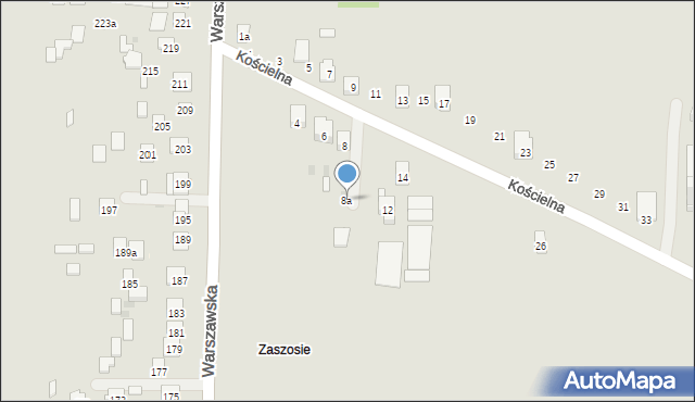 Skarżysko-Kamienna, Kościelna, 8a, mapa Skarżysko-Kamienna