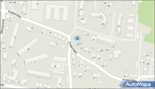 Skawina, Kopernika Mikołaja, 19, mapa Skawina