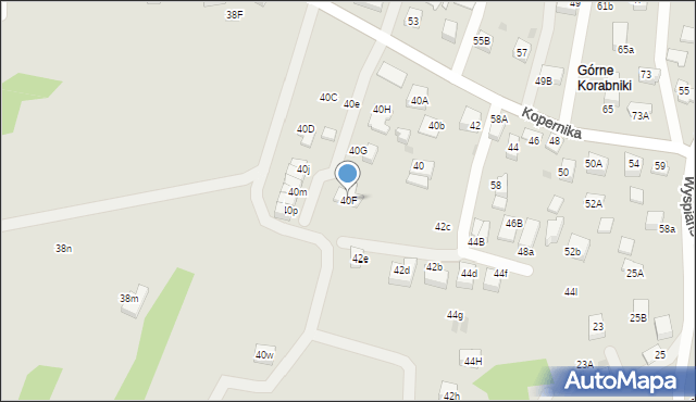 Skawina, Kopernika Mikołaja, 40F, mapa Skawina