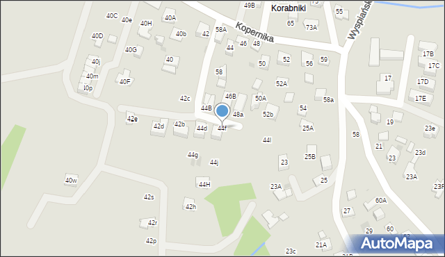 Skawina, Kopernika Mikołaja, 44f, mapa Skawina