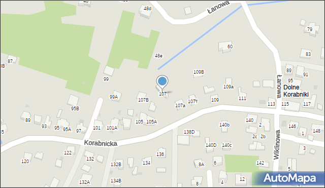 Skawina, Korabnicka, 107, mapa Skawina