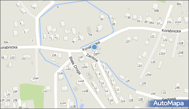 Skawina, Korabnicka, 118, mapa Skawina