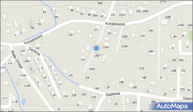 Skawina, Korabnicka, 130, mapa Skawina
