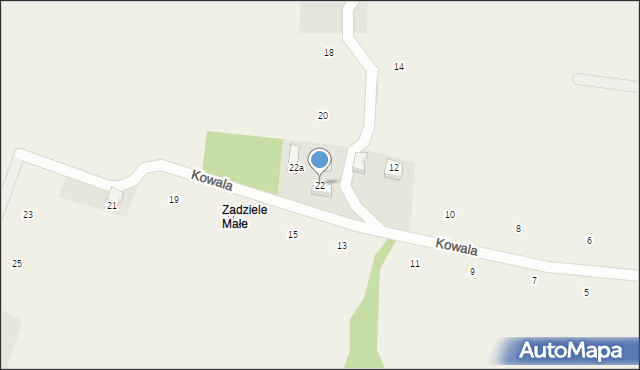 Skawinki, Kowala, 22, mapa Skawinki