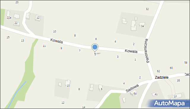 Skawinki, Kowala, 5, mapa Skawinki