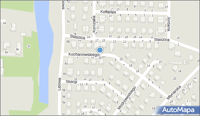 Skierniewice, Kochanowskiego Jana, 11, mapa Skierniewic