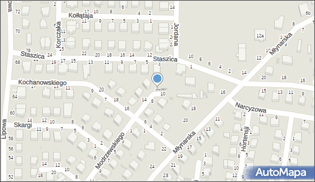 Skierniewice, Kochanowskiego Jana, 12, mapa Skierniewic