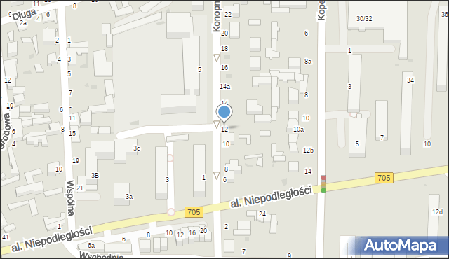 Skierniewice, Konopnickiej Marii, 12, mapa Skierniewic