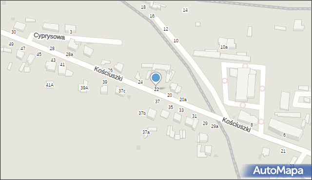 Skierniewice, Kościuszki Tadeusza, gen., 22, mapa Skierniewic