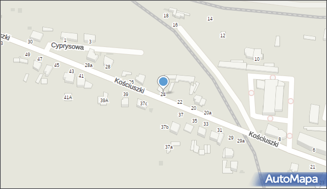 Skierniewice, Kościuszki Tadeusza, gen., 24, mapa Skierniewic