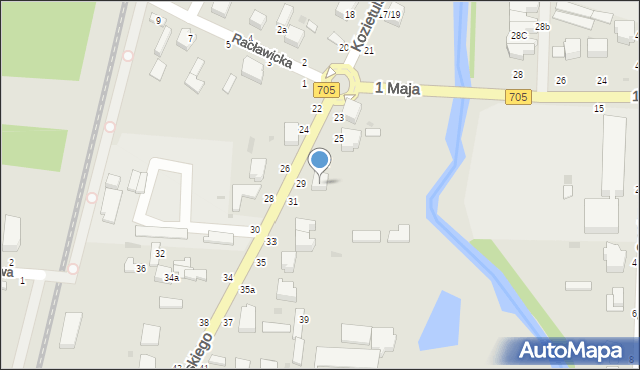 Skierniewice, Kozietulskiego Jana Leona, płk., 29/31, mapa Skierniewic