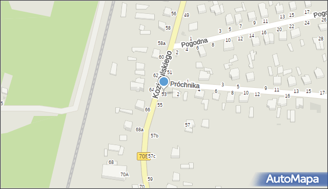 Skierniewice, Kozietulskiego Jana Leona, płk., 53, mapa Skierniewic