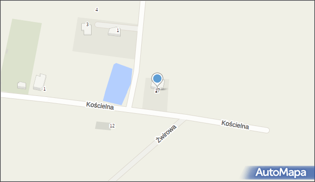 Skokowa, Kościelna, 17, mapa Skokowa