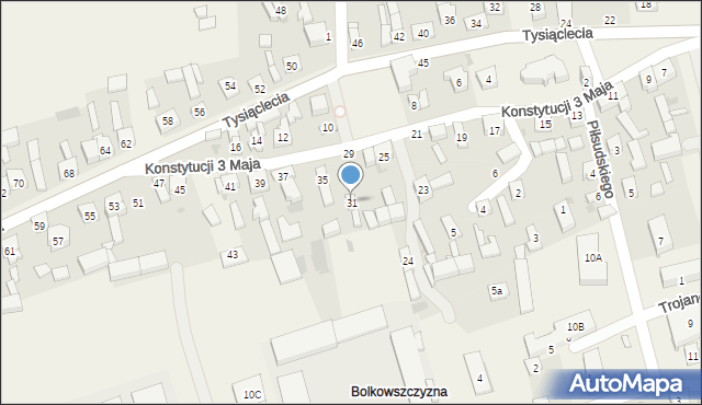 Skomlin, Konstytucji 3 Maja, 31, mapa Skomlin