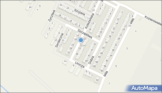 Skórzewo, Koleżeńska, 31, mapa Skórzewo