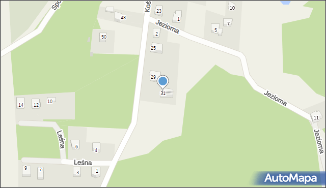 Skorzewo, Kościelna, 31, mapa Skorzewo
