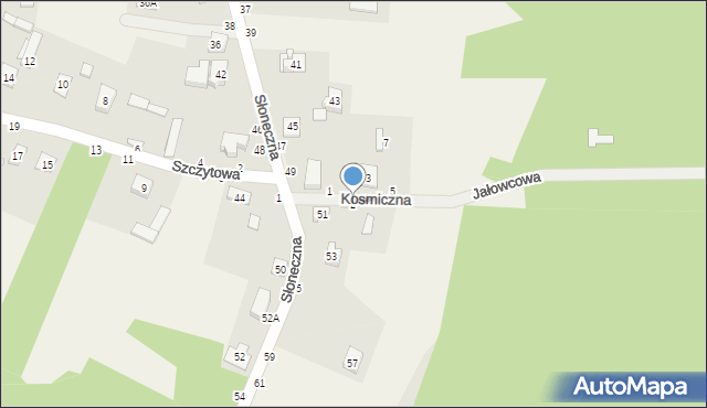 Skrajnica, Kosmiczna, 2, mapa Skrajnica