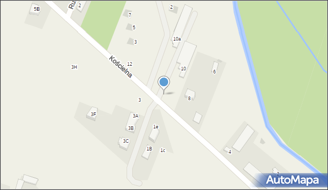 Skrzeszew, Kościelna, 10, mapa Skrzeszew