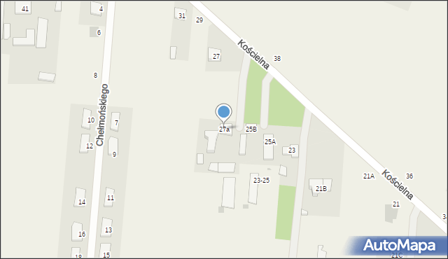 Skrzeszew, Kościelna, 27a, mapa Skrzeszew