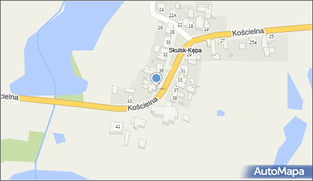 Skulsk, Kościelna, 42, mapa Skulsk