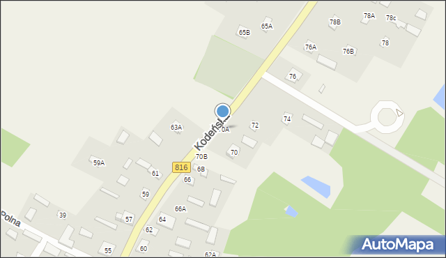 Sławatycze, Kodeńska, 70A, mapa Sławatycze
