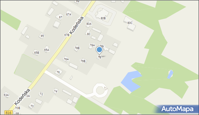 Sławatycze, Kodeńska, 78, mapa Sławatycze
